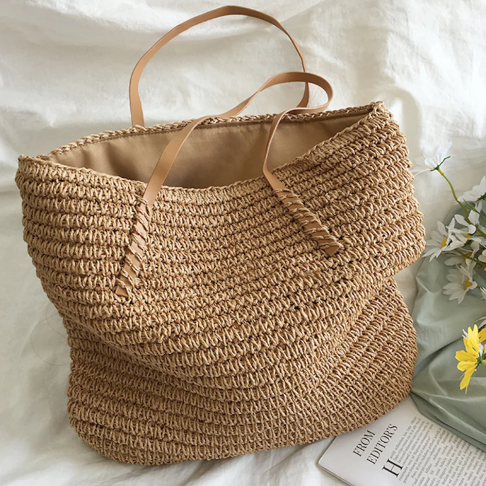 TerraWoven Spacious Handbag with Durable Shoulder Strap - Stylish & Versatile Tote for Everyday Use