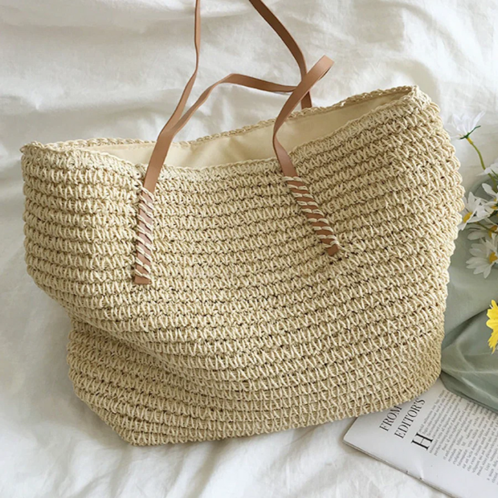 TerraWoven Spacious Handbag with Durable Shoulder Strap - Stylish & Versatile Tote for Everyday Use