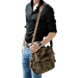 UrbanTrail Spacious Men's Canvas Crossbody Bag - Stylish & Functional Travel Accessory