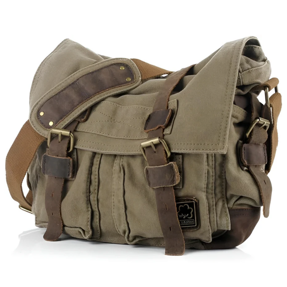 UrbanTrail Spacious Men's Canvas Crossbody Bag - Stylish & Functional Travel Accessory