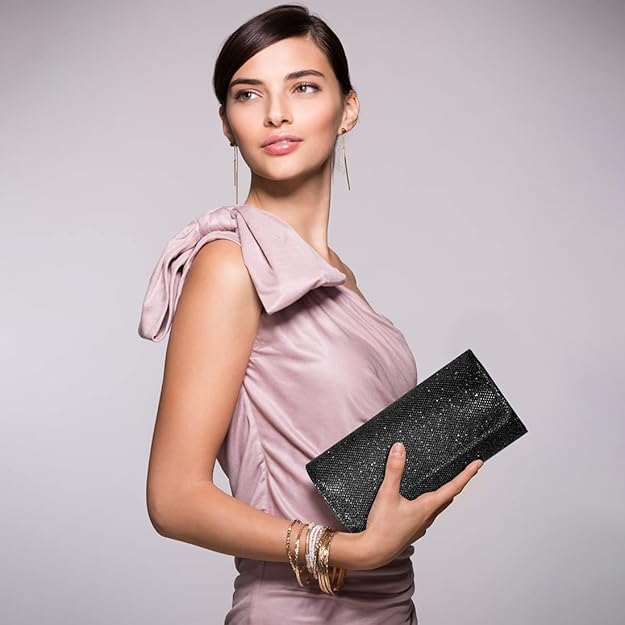 Ramona Sparkle Clutch - Elegant Evening Bag with Glitter Finish for Parties & Special Occasions