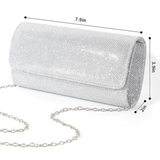 Ramona Sparkle Clutch - Elegant Evening Bag with Glitter Finish for Parties & Special Occasions
