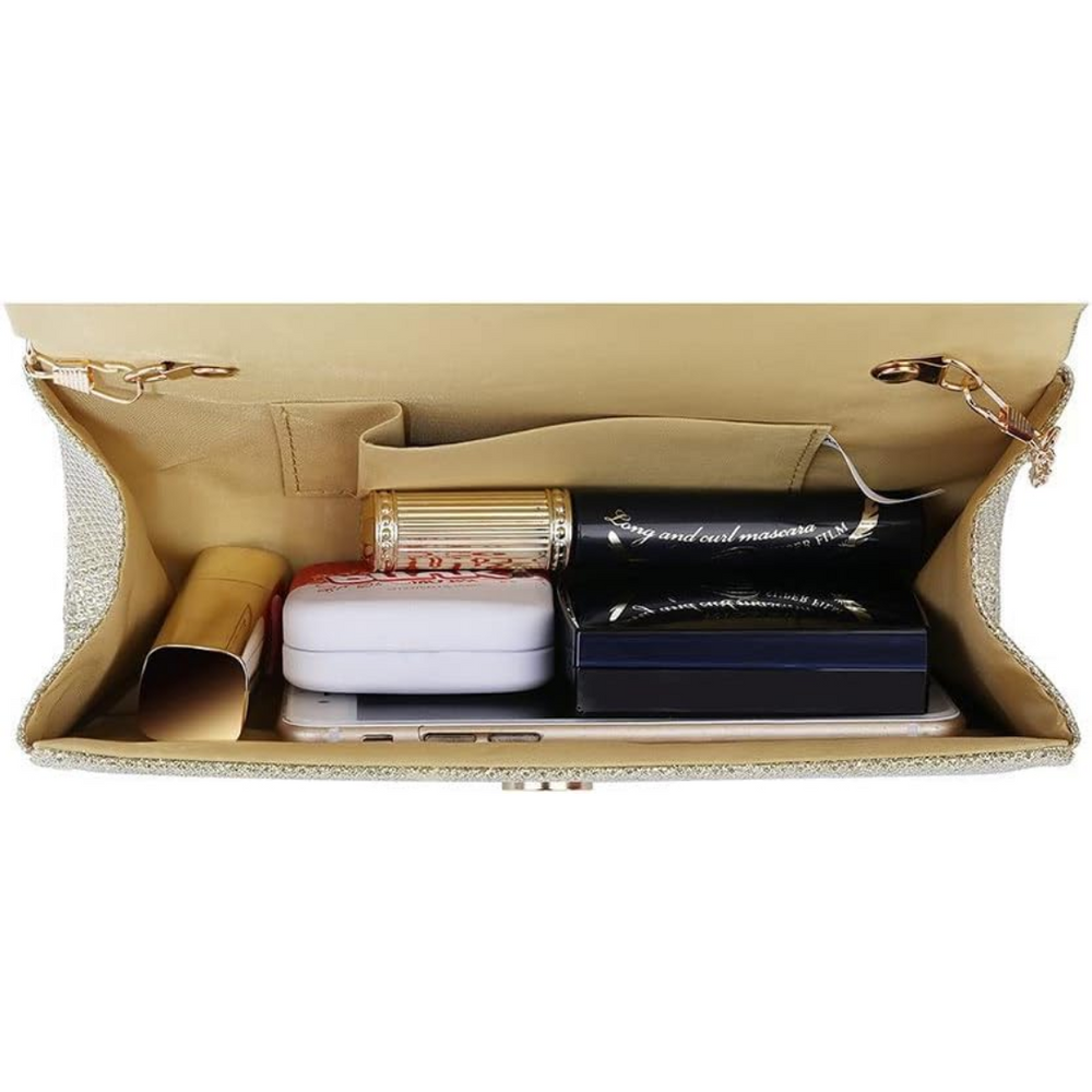 Ramona Sparkle Clutch - Elegant Evening Bag with Glitter Finish for Parties & Special Occasions