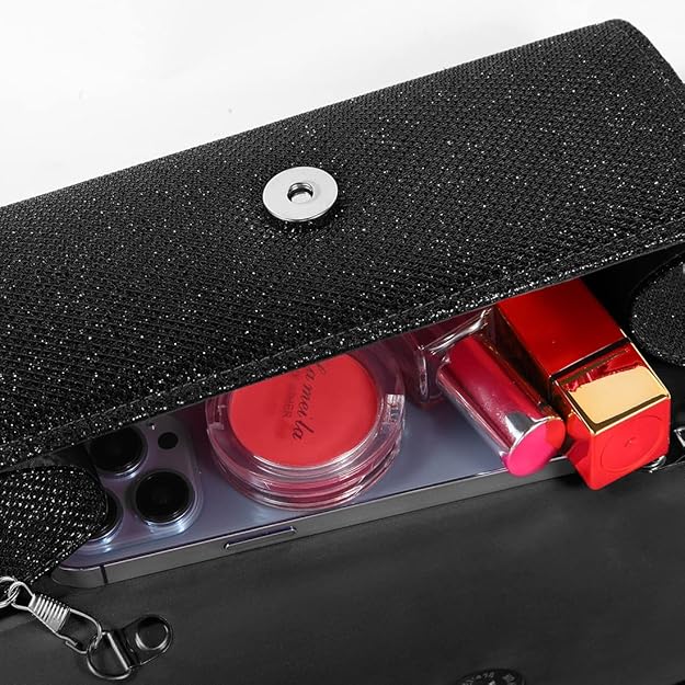 Ramona Sparkle Clutch - Elegant Evening Bag with Glitter Finish for Parties & Special Occasions