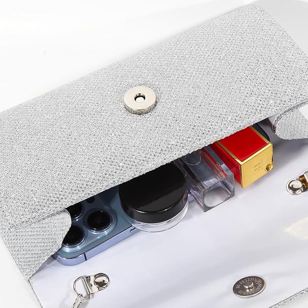 Ramona Sparkle Clutch - Elegant Evening Bag with Glitter Finish for Parties & Special Occasions