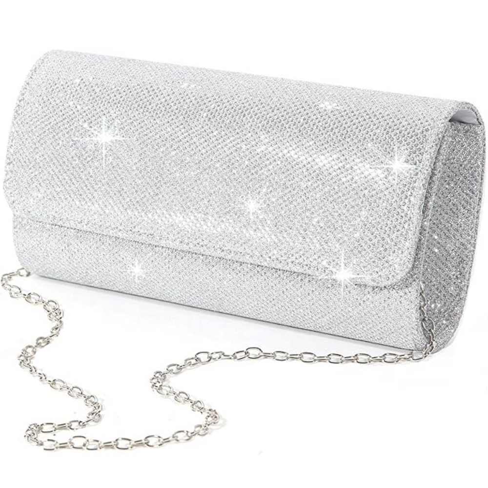 Ramona Sparkle Clutch - Elegant Evening Bag with Glitter Finish for Parties & Special Occasions