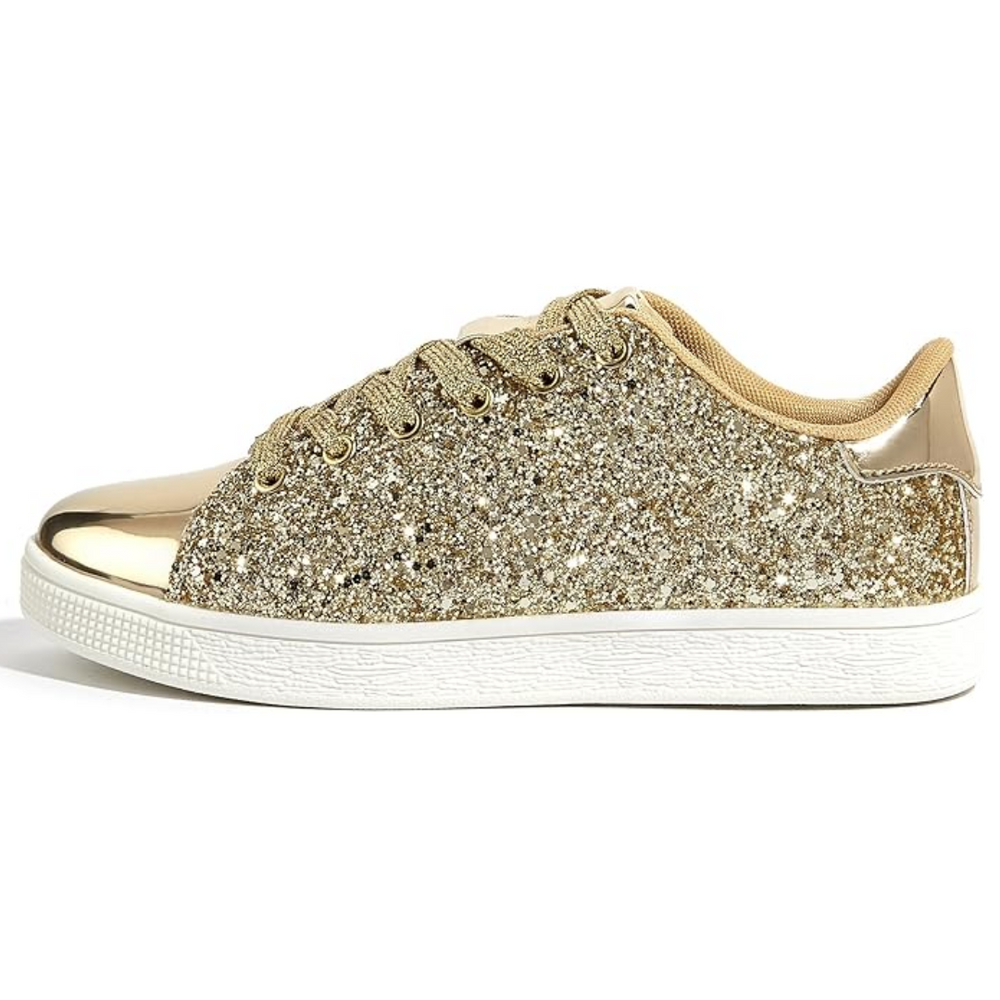 Xenia Sparkling Lace-Up Fashion Sneakers for Women - Stylish & Comfortable Ladies' Footwear
