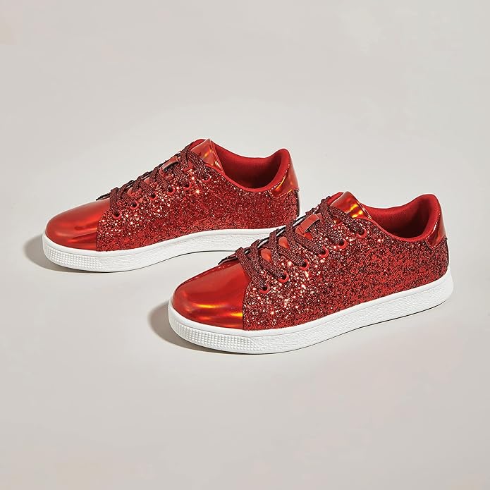 Xenia Sparkling Lace-Up Fashion Sneakers for Women - Stylish & Comfortable Ladies' Footwear