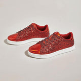 Xenia Sparkling Lace-Up Fashion Sneakers for Women - Stylish & Comfortable Ladies' Footwear