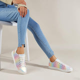 Xenia Sparkling Lace-Up Fashion Sneakers for Women - Stylish & Comfortable Ladies' Footwear