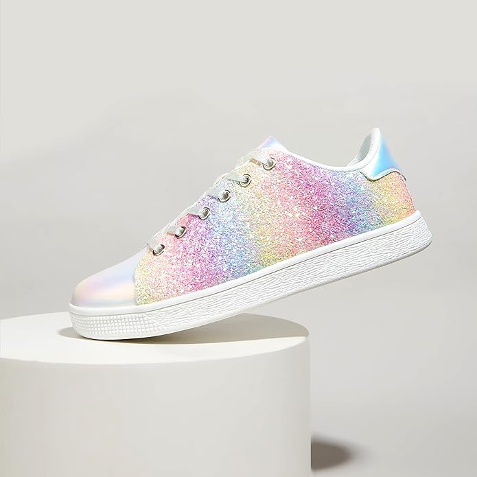 Xenia Sparkling Lace-Up Fashion Sneakers for Women - Stylish & Comfortable Ladies' Footwear