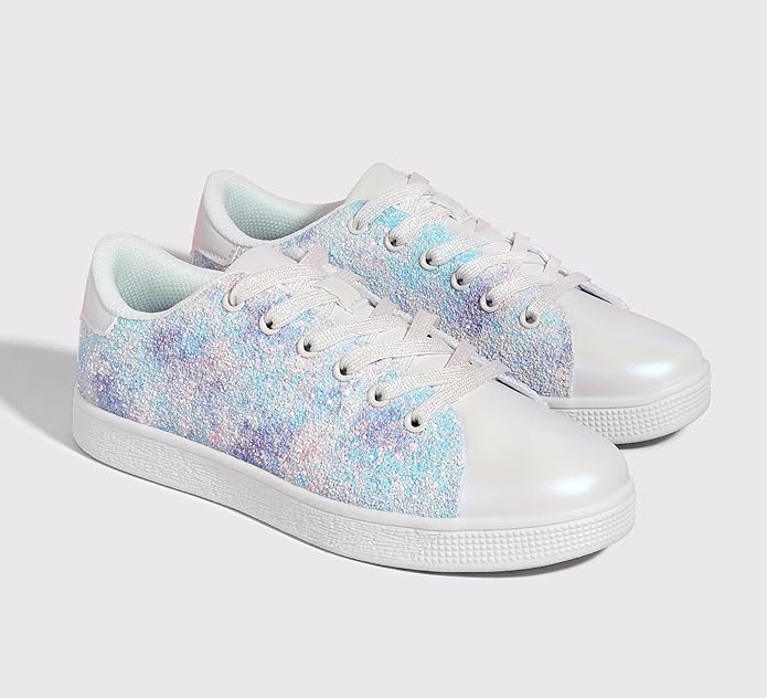 Xenia Sparkling Lace-Up Fashion Sneakers for Women - Stylish & Comfortable Ladies' Footwear