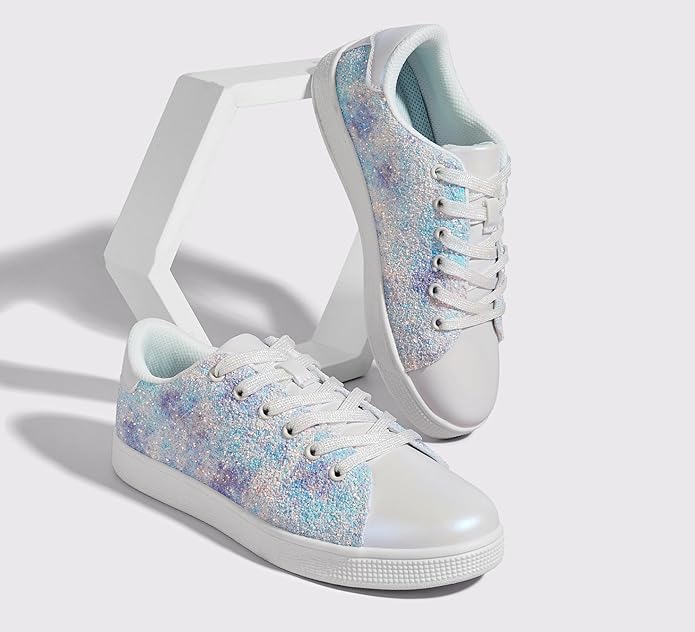 Xenia Sparkling Lace-Up Fashion Sneakers for Women - Stylish & Comfortable Ladies' Footwear