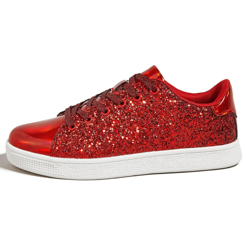 Xenia Sparkling Lace-Up Fashion Sneakers for Women - Stylish & Comfortable Ladies' Footwear