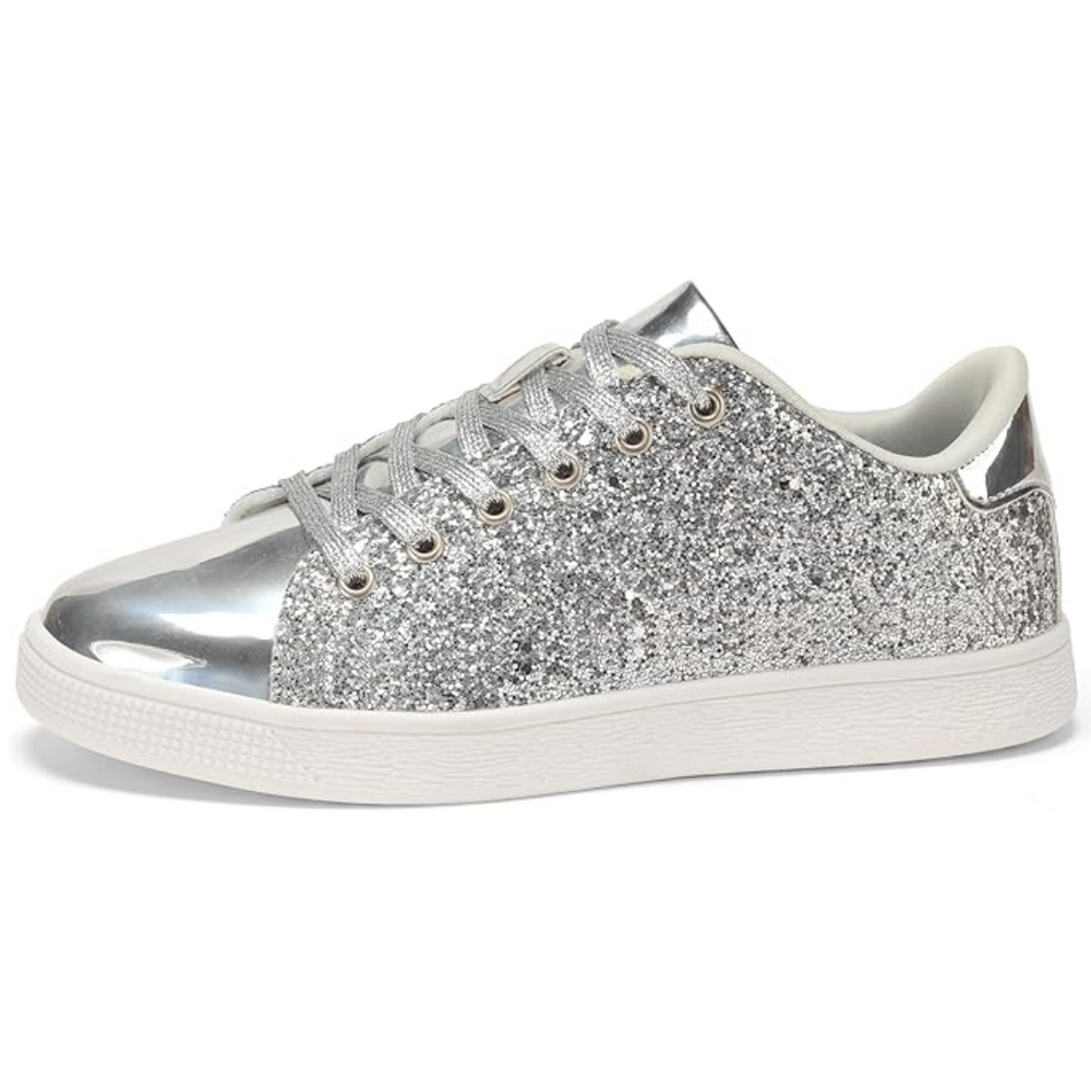 Xenia Sparkling Lace-Up Fashion Sneakers for Women - Stylish & Comfortable Ladies' Footwear