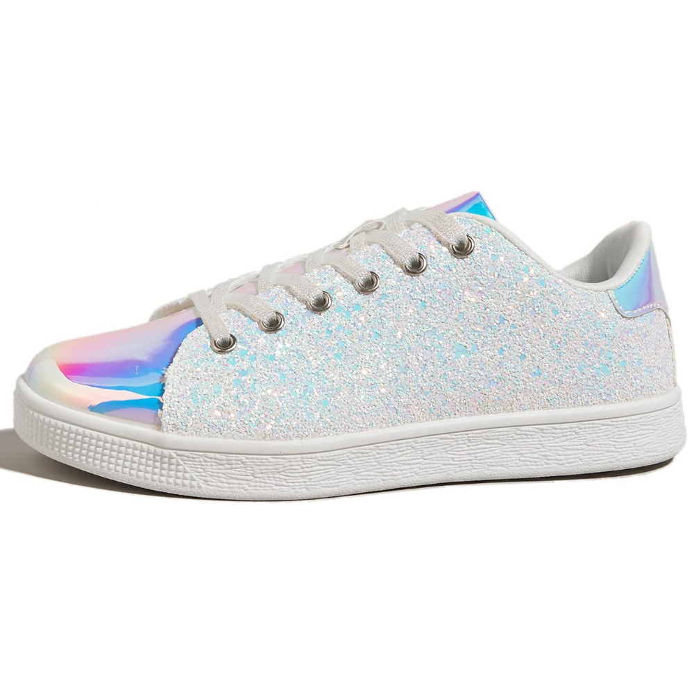 Xenia Sparkling Lace-Up Fashion Sneakers for Women - Stylish & Comfortable Ladies' Footwear