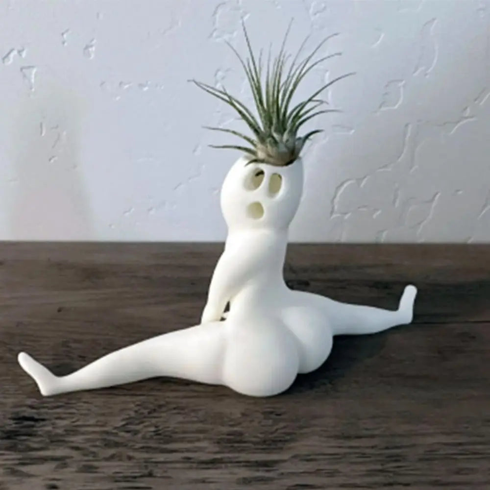 Ghost-Shaped Halloween Resin Air Plant Planter