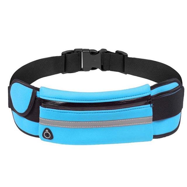 Lightweight Waterproof Fitness Waist Pack - Adjustable Running Belt for Active Lifestyle, Ideal for Jogging, Hiking, and Outdoor Activities