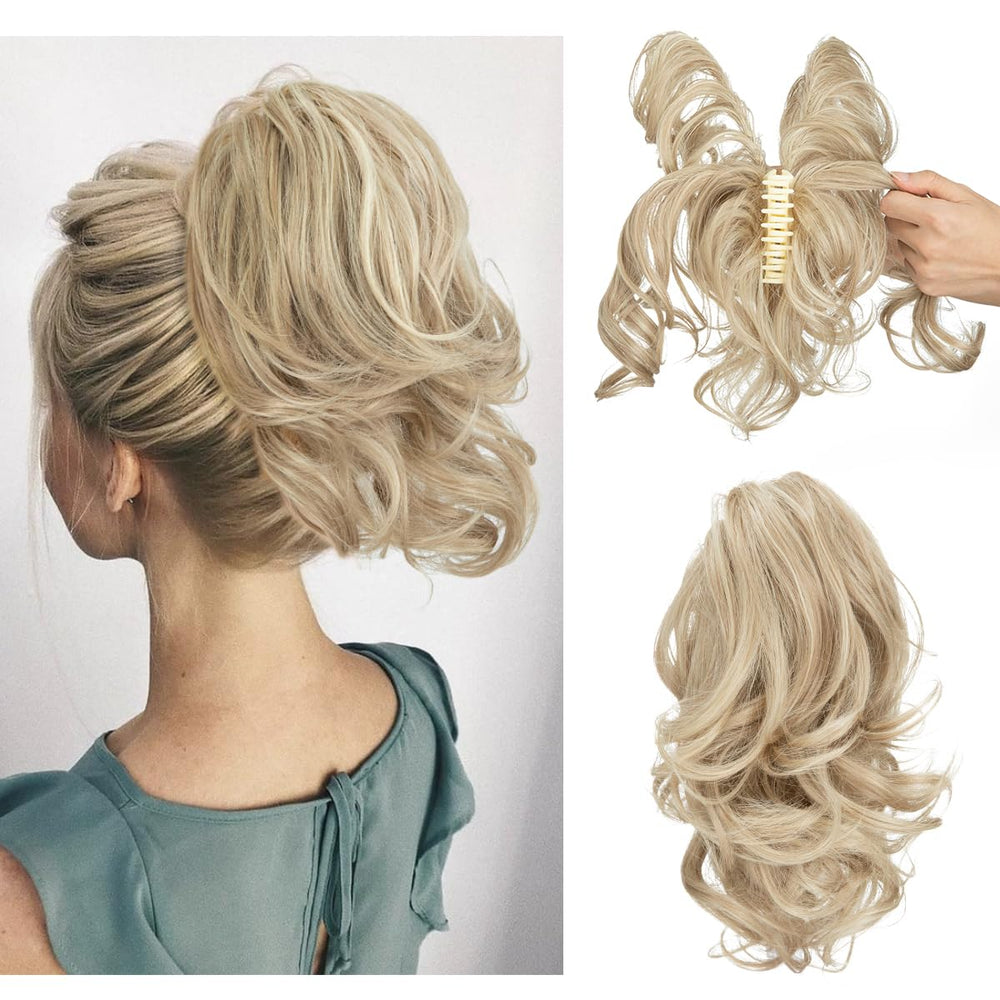 Mira Curly Ponytail Hair Extension - Blonde
