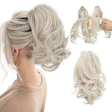 Mira Curly Ponytail Hair Extension - Silver