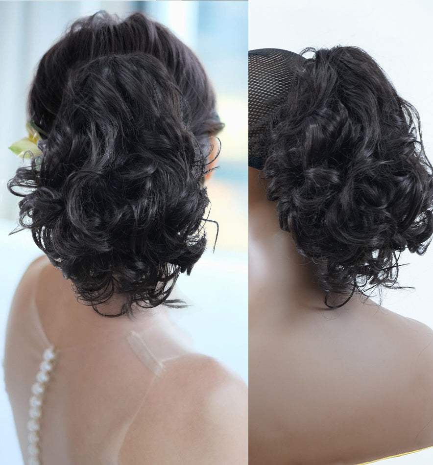 Mira Curly Ponytail Hair Extension - Brown Black