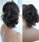 Mira Curly Ponytail Hair Extension - Brown Black