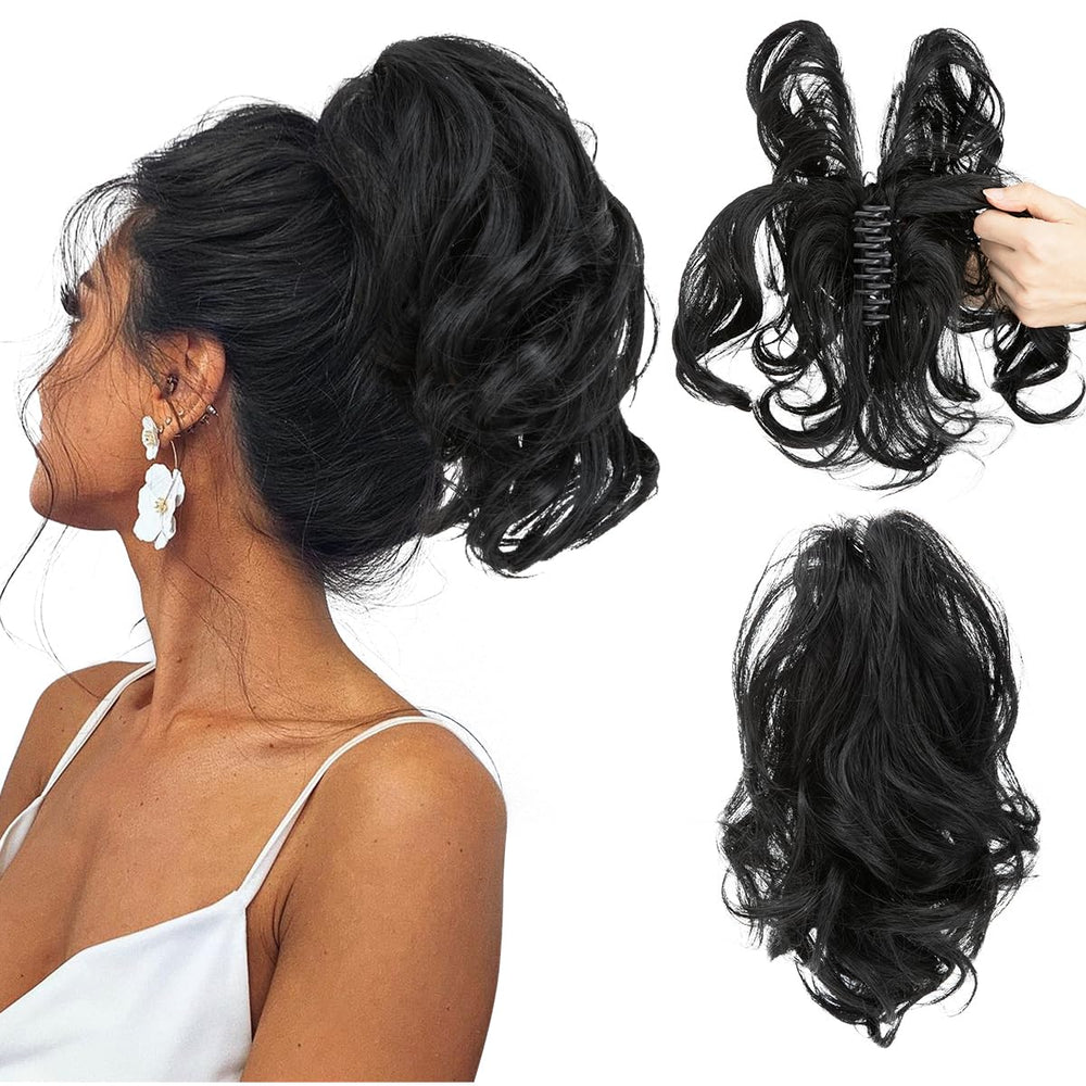 Mira Curly Ponytail Hair Extension - Black