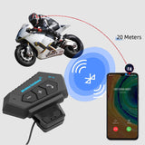 BT12 Motorcycle Helmet Bluetooth Headset – 32h Battery, Bluetooth 5.0 & Noise Cancellation