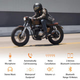 BT12 Motorcycle Helmet Bluetooth Headset – 32h Battery, Bluetooth 5.0 & Noise Cancellation