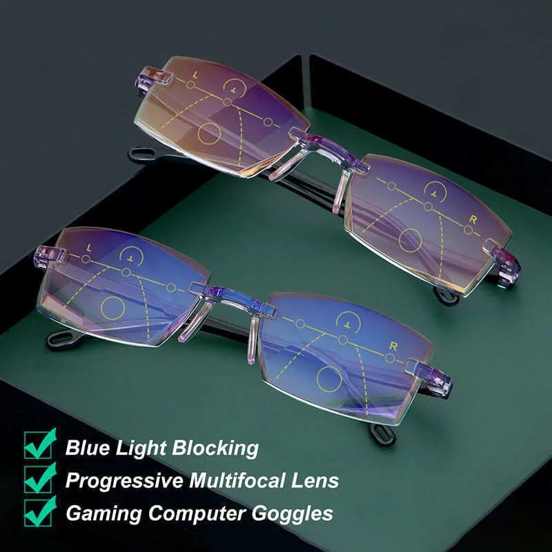 Gleitsichtbrille mit Blaulichtfilter und progressiven Gläsern