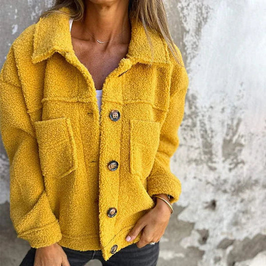 Women's Short Wool Blazer – Notched Lapels