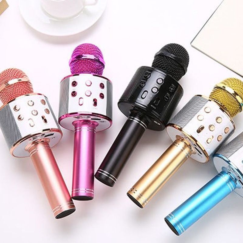 Wireless Karaoke Microphone – Bluetooth, 5W Stereo Speaker & 1200mAh Battery