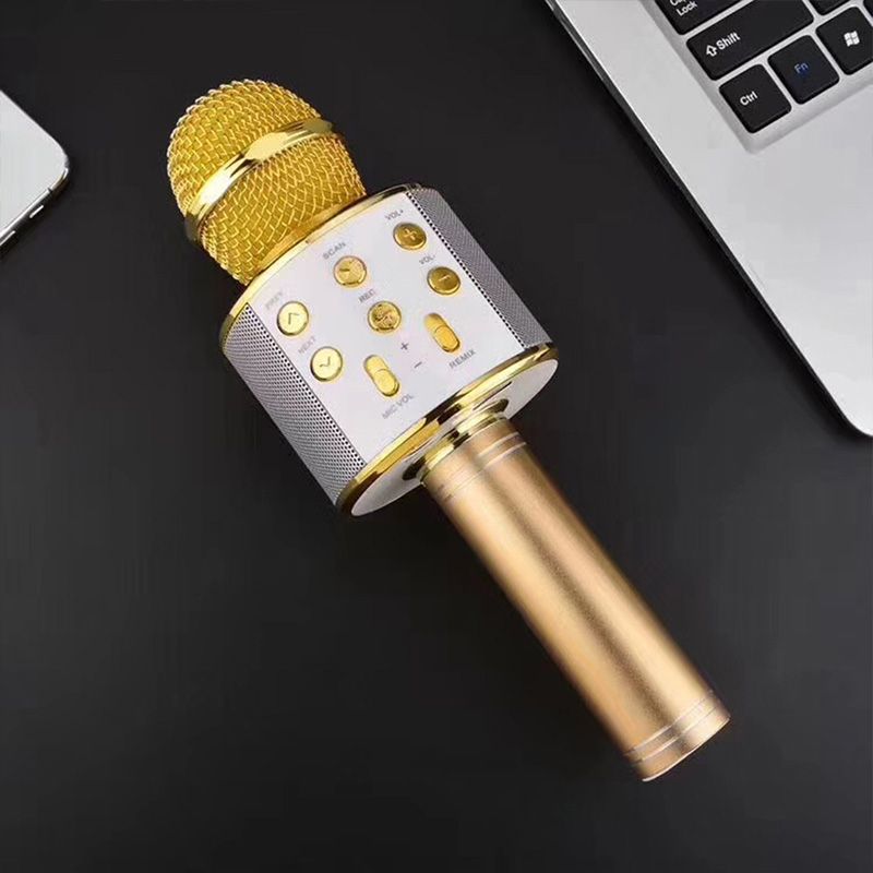 Wireless Karaoke Microphone – Bluetooth, 5W Stereo Speaker & 1200mAh Battery