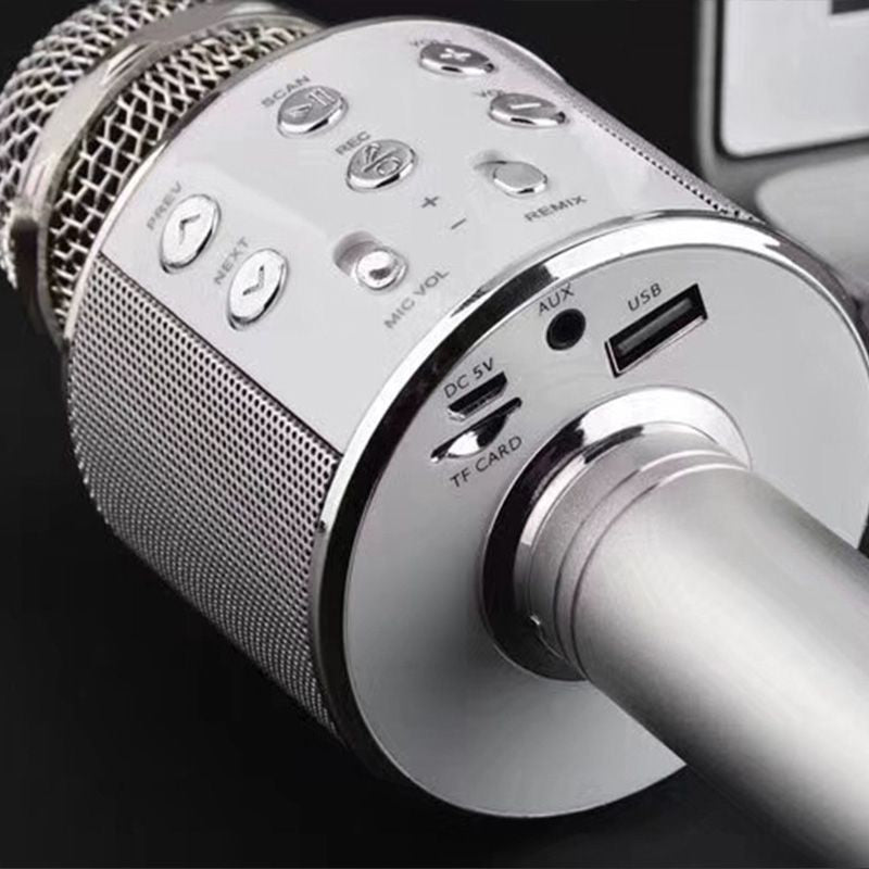 Wireless Karaoke Microphone – Bluetooth, 5W Stereo Speaker & 1200mAh Battery