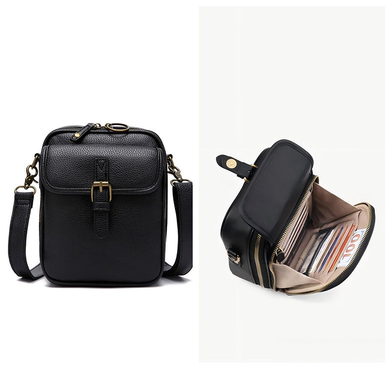 Vintage Mini Umhängetasche mit RFID-Schutz – Stilvolle und Sichere Crossbody-Tasche für Damen
