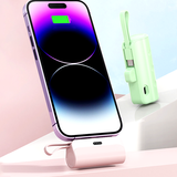 10000mAh Power Bank – Built-In Lightning & USB-C Cables, Compact Portable Charger