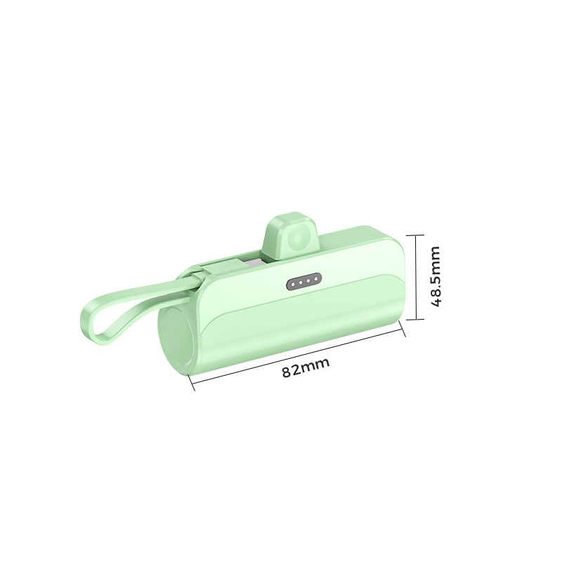10000mAh Power Bank – Built-In Lightning & USB-C Cables, Compact Portable Charger