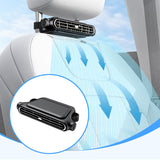Car Headrest Fan – Dual Turbine, 3-Speed & 3000mAh Rechargeable