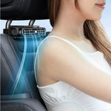 Car Headrest Fan – Dual Turbine, 3-Speed & 3000mAh Rechargeable