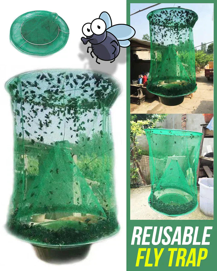 Reusable Wire Cage Fly Trap – Non-Toxic, 40,000 Capacity & Foldable