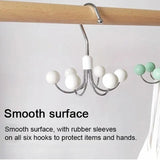 Kalsten | 360° rotatable multifunctional storage hanger with 6 hooks