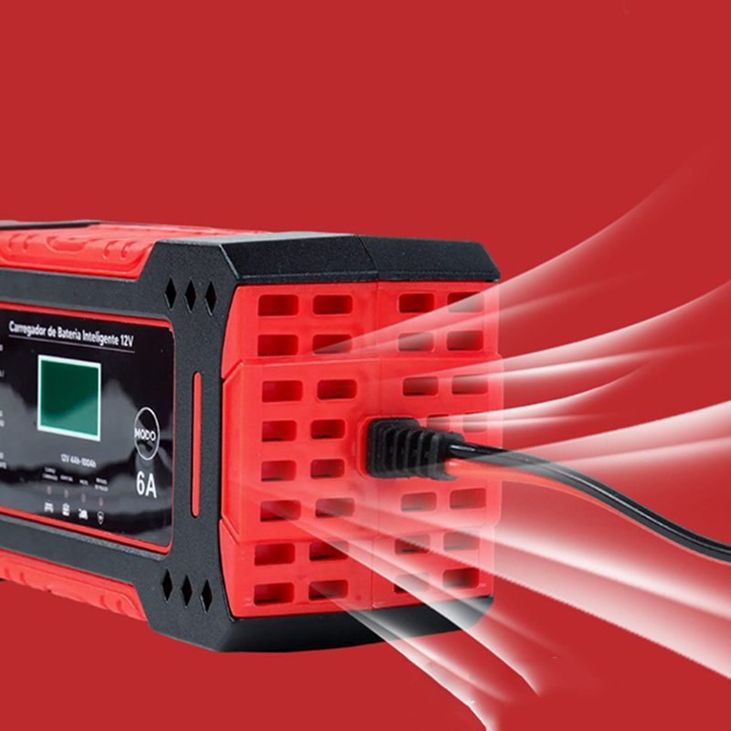 12V Car Battery Charger – 6A, LCD Display, Pulse Repair & 4–100Ah