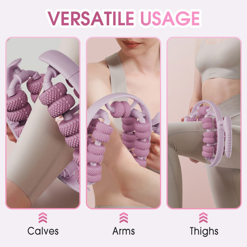Enhanced Product Title: Ergonomic Leg Massage Roller with Stimulating Nodules for Deep Tissue Relief and Relaxation