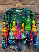 Optimized Product Title: "Damen Langarm-Sweatshirt mit Weihnachtsbaum-Print – Festliches Design für die Feiertage" 

This title includes relevant keywords while enhancing clarity and appeal for potential buyers.