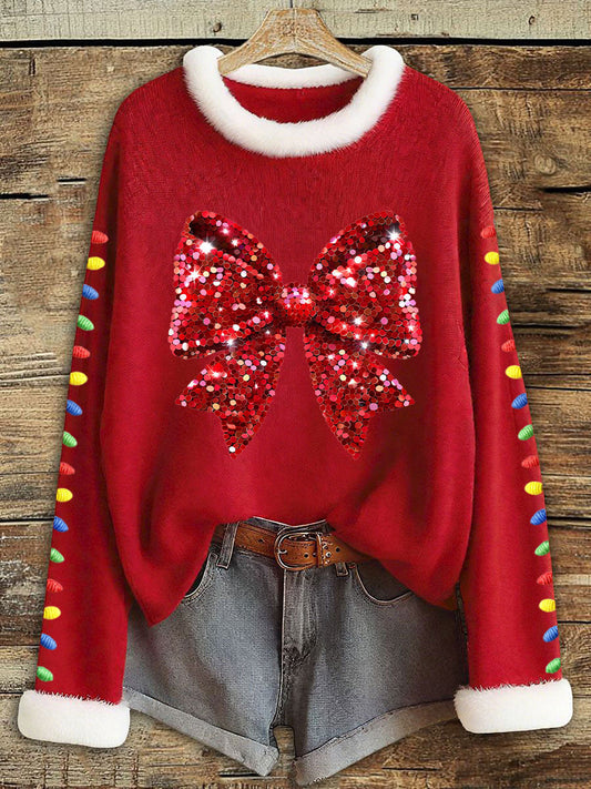 Women's Christmas Bow Top