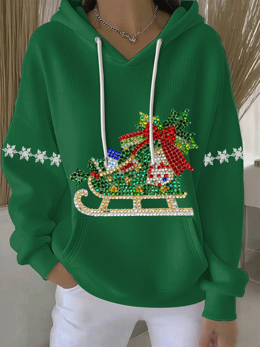 Optimized Product Title: "Damen Weihnachtsdruck Freizeit Hoodie - Festlicher Pullover für Damen, Bequem und Stylisch für die Feiertage" 

This title includes relevant keywords while providing additional details to attract potential buyers.