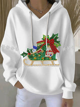 Optimized Product Title: "Damen Weihnachtsdruck Freizeit Hoodie - Festlicher Pullover für Damen, Bequem und Stylisch für die Feiertage" 

This title includes relevant keywords while providing additional details to attract potential buyers.