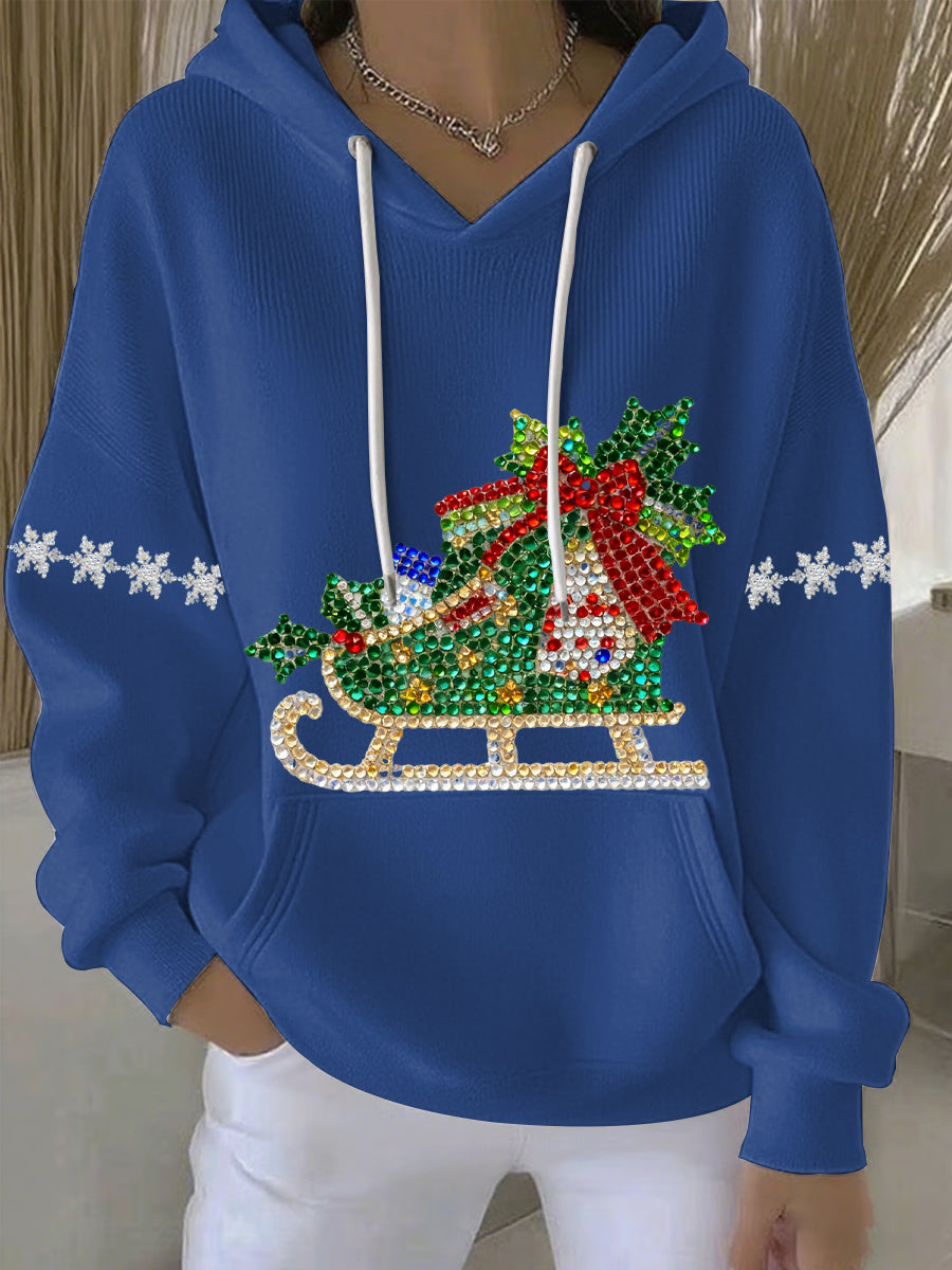 Optimized Product Title: "Damen Weihnachtsdruck Freizeit Hoodie - Festlicher Pullover für Damen, Bequem und Stylisch für die Feiertage" 

This title includes relevant keywords while providing additional details to attract potential buyers.