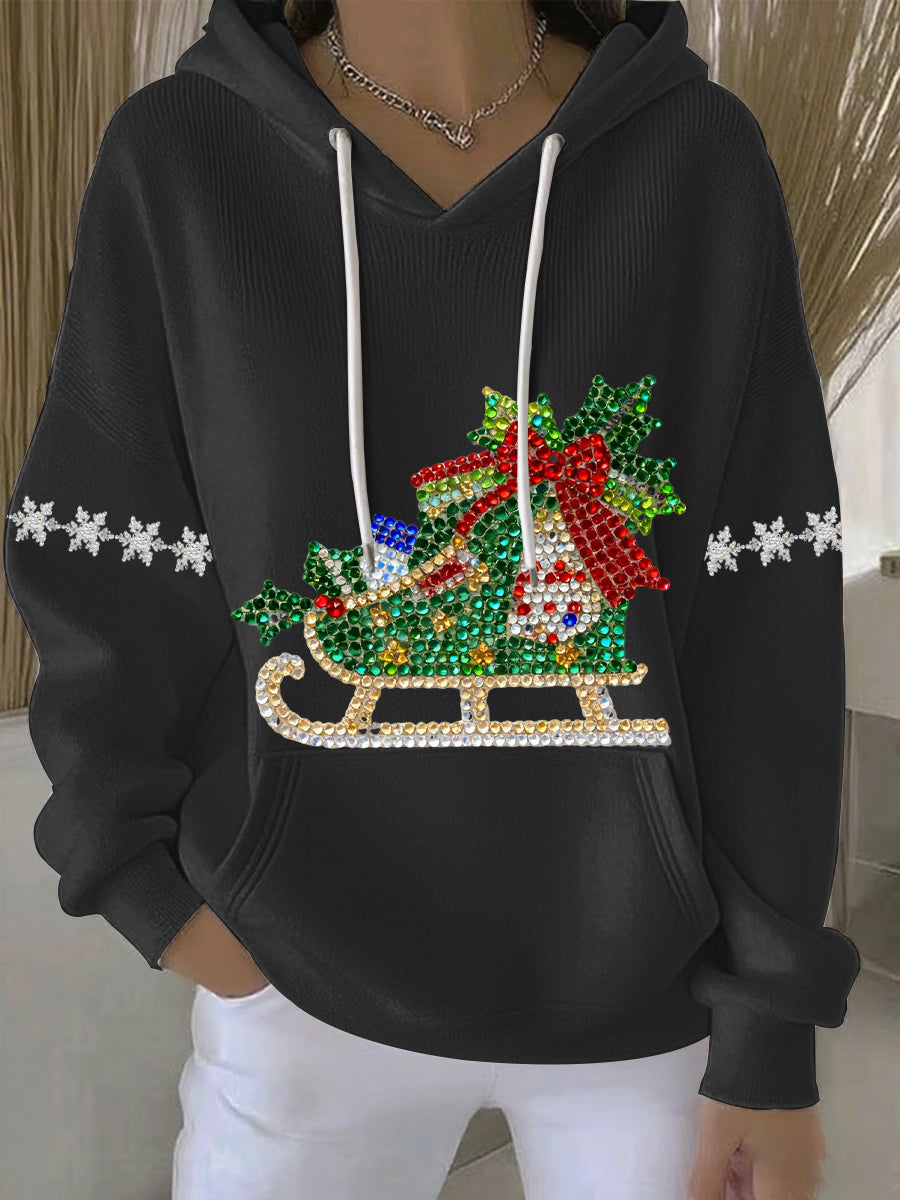 Optimized Product Title: "Damen Weihnachtsdruck Freizeit Hoodie - Festlicher Pullover für Damen, Bequem und Stylisch für die Feiertage" 

This title includes relevant keywords while providing additional details to attract potential buyers.
