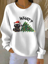 Optimized Product Title: "Damen Weihnachts Sweatshirt mit Ripp-Rundhalsausschnitt – Festlicher Pullover für die Feiertage" 

This title includes relevant keywords while enhancing clarity and appeal for potential buyers.